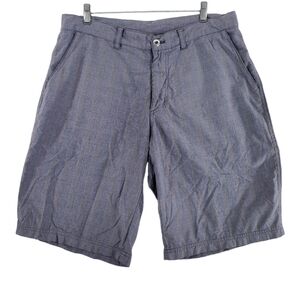 Patagonia Shorts Men 35 (34x22.5) Gray Black Houndstooth Plaid Flat Stretch 11”